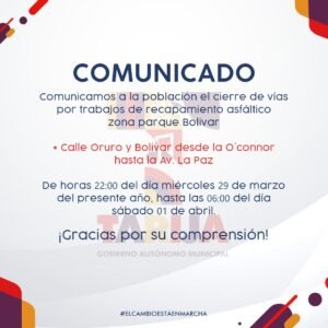 GOBIERNO AUTONOMO MUNICIPAL DE TARIJA INFORMA