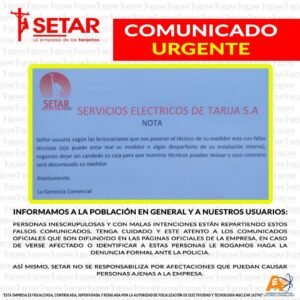 Setar pide a la población tener cuidado con falso comunicado