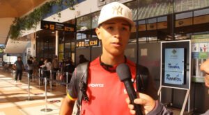 Con apoyo del alcalde de Tarija, ciclista “Pinturita” Aramayo emprende su sueño Mundialista