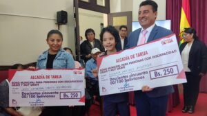 Alcaldía de Tarija pone en marcha el pago del bono municipal para personas con discapacidad
