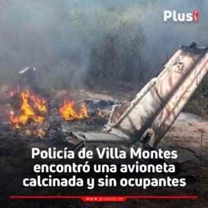 Policía de Villa Montes encontró una avioneta calcinada y sin ocupantes